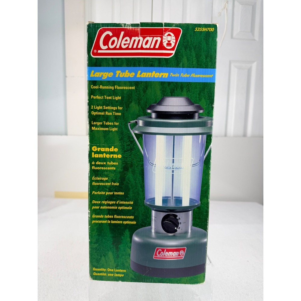 Coleman Large Tube Lantern Twin Tube Fluorescent Green Model 5355H700 New